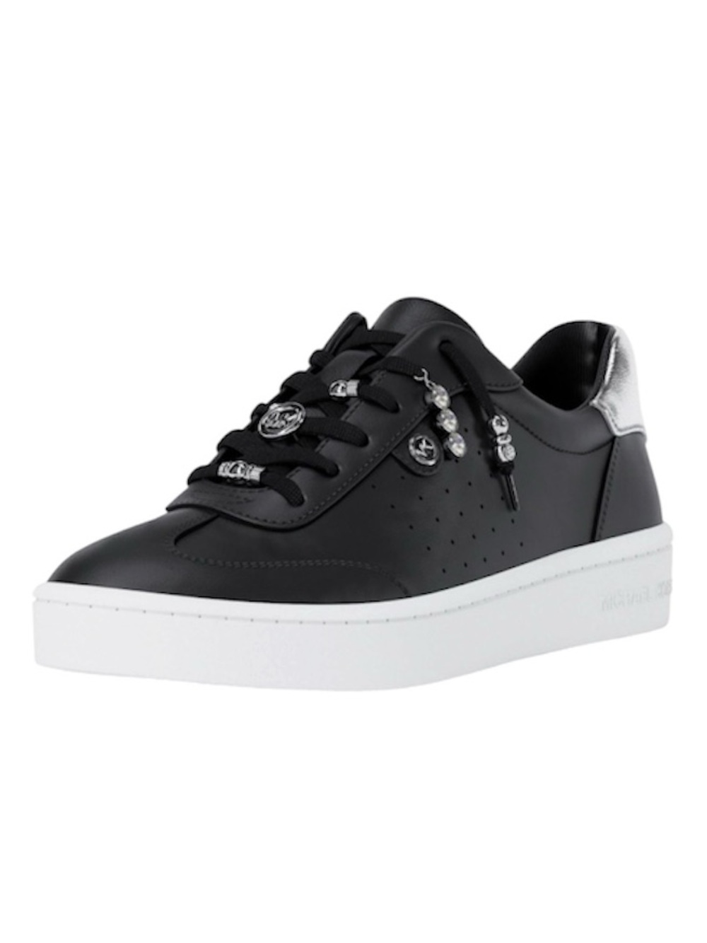 Michael Kors Scotty Embellished Charm Leather Sneakers